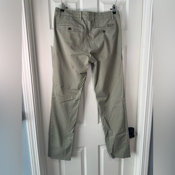 Adriano GoldSchmeid The Marshall Slim Trouser Olive Green Men’s Size 34 Regular - Picture 6 of 10